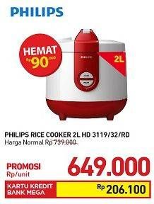 Promo Harga PHILIPS HD 3119 | Rice Cooker  - Carrefour