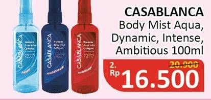 Promo Harga CASABLANCA Body Mist Aqua, Dynamic, Intense, Ambitions 100 ml - Alfamidi