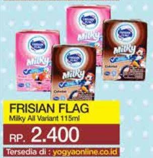 Promo Harga FRISIAN FLAG Susu UHT Milky All Variants 115 ml - Yogya