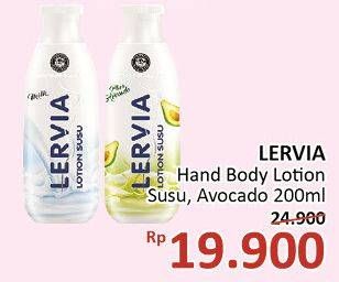 Promo Harga LERVIA Lotion Susu, Avocado 200 ml - Alfamidi