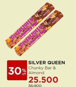 Promo Harga SILVER QUEEN Chunky Bar Almonds 100 gr - Watsons