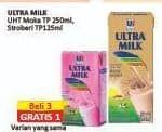 Promo Harga Ultra Milk Susu UHT Moka, Stroberi 125 ml - Alfamart