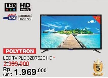 Promo Harga POLYTRON PLD 32D7520 | LED TV 32"  - Carrefour
