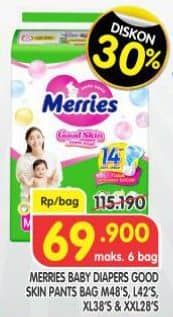 Promo Harga Merries Pants Good Skin M48/L42/XL38/XXL28  - Superindo