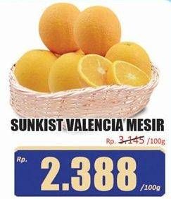 Promo Harga Jeruk Sunkist Val Mesir per 100 gr - Hari Hari