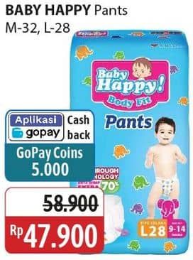 Promo Harga Baby Happy Body Fit Pants M32, L28 28 pcs - Alfamidi