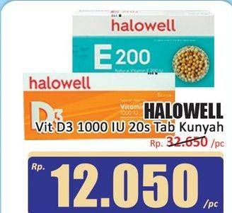 Promo Harga Halowell Vitamin D3 1000 IU 20 pcs - Hari Hari