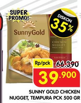 Promo Harga Sunny Gold Chicken Nugget/Tempura  - Superindo