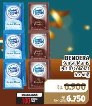 Promo Harga FRISIAN FLAG Susu Kental Manis Putih, Cokelat per 6 sachet 40 gr - Lotte Grosir