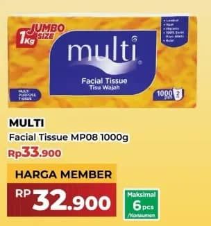 Promo Harga Multi Facial Tissue 1000 gr - Yogya