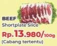 Promo Harga Beef Short Plate Slice per 100 gr - Yogya