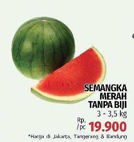 Promo Harga Semangka Merah Non Biji  - LotteMart