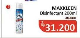 Promo Harga MAX KLEEN Disinfectant Spray 200 ml - Alfamidi