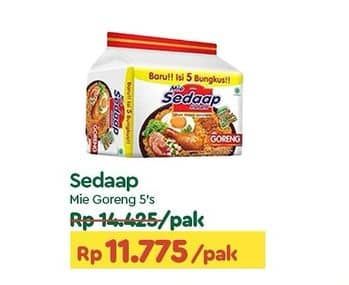 Promo Harga Sedaap Mie Goreng Original per 5 pcs 90 gr - TIP TOP