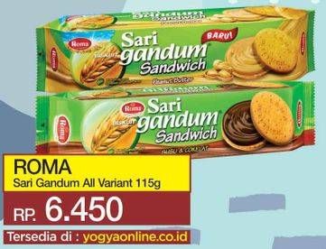 Promo Harga ROMA Sari Gandum All Variants 115 gr - Yogya