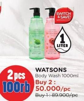 Promo Harga Watsons Botanical Shower 1000 ml - Watsons