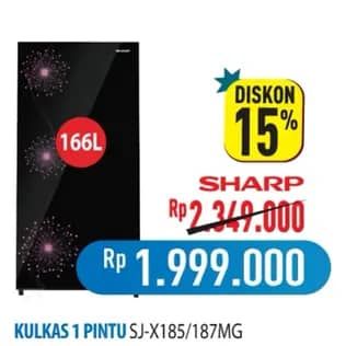 Promo Harga Sharp SJ-X185MG | Kulkas 1 Pintu  - Hypermart