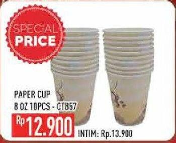 Promo Harga Paper Cup CTB57 10 pcs - Hypermart