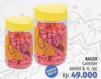 Promo Harga BAGER Canister  - LotteMart