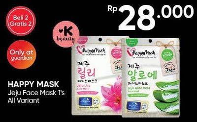 Promo Harga HAPPY MASK Jeju Face Mask All Variants 25 ml - Guardian