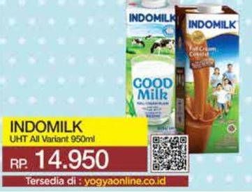 Promo Harga INDOMILK Susu UHT All Variants 950 ml - Yogya