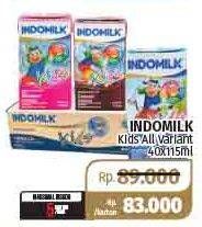 Promo Harga INDOMILK Susu UHT Kids All Variants 40 pcs - Lotte Grosir