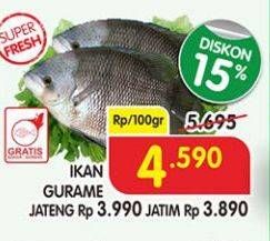 Promo Harga Ikan Gurame per 100 gr - Superindo