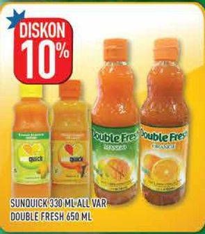 Promo Harga SUNQUICK Minuman Sari Buah/DOUBLE FRESH Drink Concentrate  - Hypermart