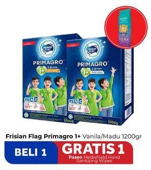 Promo Harga FRISIAN FLAG Primagro 1+ Vanilla, Madu 1200 gr - Carrefour