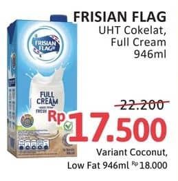 Promo Harga Frisian Flag Susu UHT Purefarm Full Cream, Swiss Chocolate 946 ml - Alfamidi