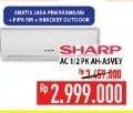 Promo Harga SHARP AH-A5VEY | AC 1/2PK  - Hypermart