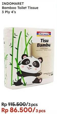 Promo Harga Indomaret Bamboo Toilet Tissue 4 roll - Indomaret