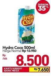 Promo Harga HYDRO COCO Minuman Kelapa Original 500 ml - Carrefour