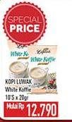 Promo Harga Luwak White Koffie per 10 sachet 20 gr - Hypermart