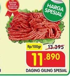 Promo Harga Daging Giling Sapi Spesial per 100 gr - Superindo