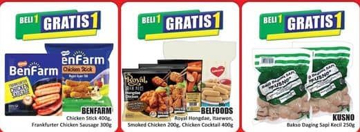 Promo Harga Kusno Bakso Sapi/Belfoods Royal Chicken Ala Korea/Sausage/Nugget/Belfoods Sosis/Benfarm Chicken Nugget/Sausage  - Hari Hari