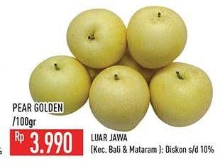 Promo Harga Pear Golden RRC per 100 gr - Hypermart