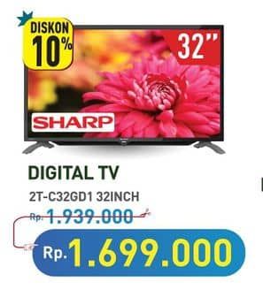 Promo Harga Sharp 2T-C32GD1500i  - Hypermart