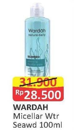 Promo Harga WARDAH Natural Daily Seaweed Micellar Water 100 ml - Alfamart