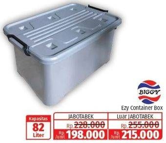 Promo Harga BIGGY Container Box Ezy 82 ltr - Lotte Grosir