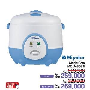 Promo Harga Miyako MCM-606 B Magic Com 1000 ml - LotteMart