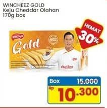 Promo Harga WINcheez Gold Cheddar Keju Olahan  170 gr - Indomaret