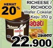 Promo Harga NABATI Wafer Chocolate, Cheese 350 gr - Giant