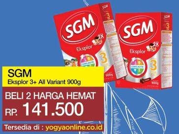 Promo Harga SGM Eksplor 3+ Susu Pertumbuhan All Variants 900 gr - Yogya