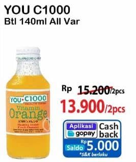 Promo Harga You C1000 Health Drink Vitamin All Variants 140 ml - Alfamart
