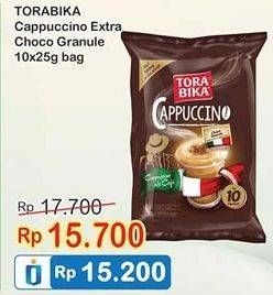 Promo Harga Torabika Cappuccino Extra Choco Granule per 10 sachet 25 gr - Indomaret