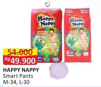 Promo Harga Happy Nappy Smart Pantz Diaper M34, L30  - Alfamart
