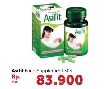 Promo Harga ASIFIT Food Supplement 30 pcs - Carrefour