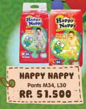 Promo Harga Happy Nappy Smart Pantz Diaper L30, M34 30 pcs - Yogya