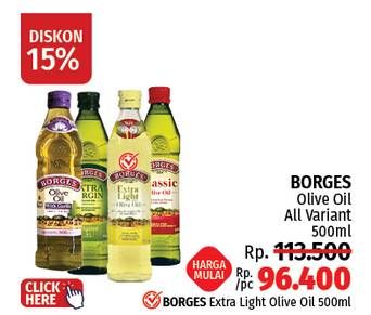Promo Harga Borges Olive Oil All Variants 500 ml - LotteMart